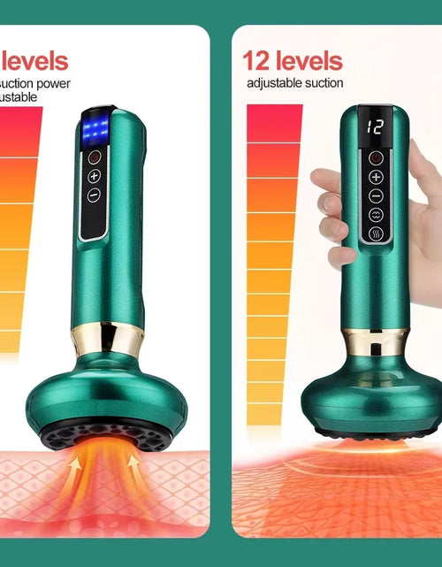 Load image into Gallery viewer, Revitalize Your Body with the Tricolor Electric Massager: Anti-Cellulite Vacuum Suction Cup &amp; Infrared Heat Scraping Therapy for Slimming and Wellness
