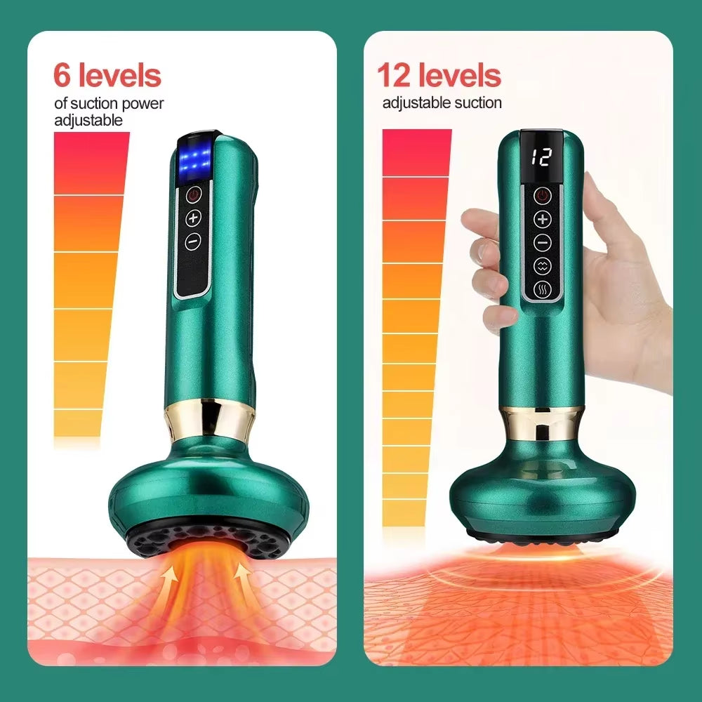 Revitalize Your Body with the Tricolor Electric Massager: Anti-Cellulite Vacuum Suction Cup & Infrared Heat Scraping Therapy for Slimming and Wellness