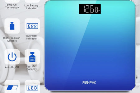 Highly Accurate Digital Body Weight Scale, 400 Lb, Gradient-Blue