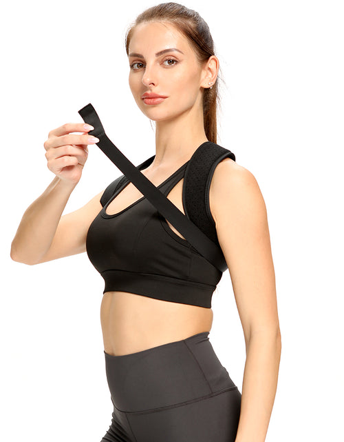 Load image into Gallery viewer, Shoulder Support Adjustable Back Pain Support Posture Corrector Brace Belt Strap
