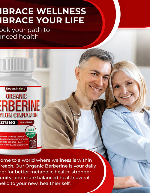 Load image into Gallery viewer, Organic Berberine with Ceylon Cinnamon 2175Mg Berberine Supplement 90 Capsules
