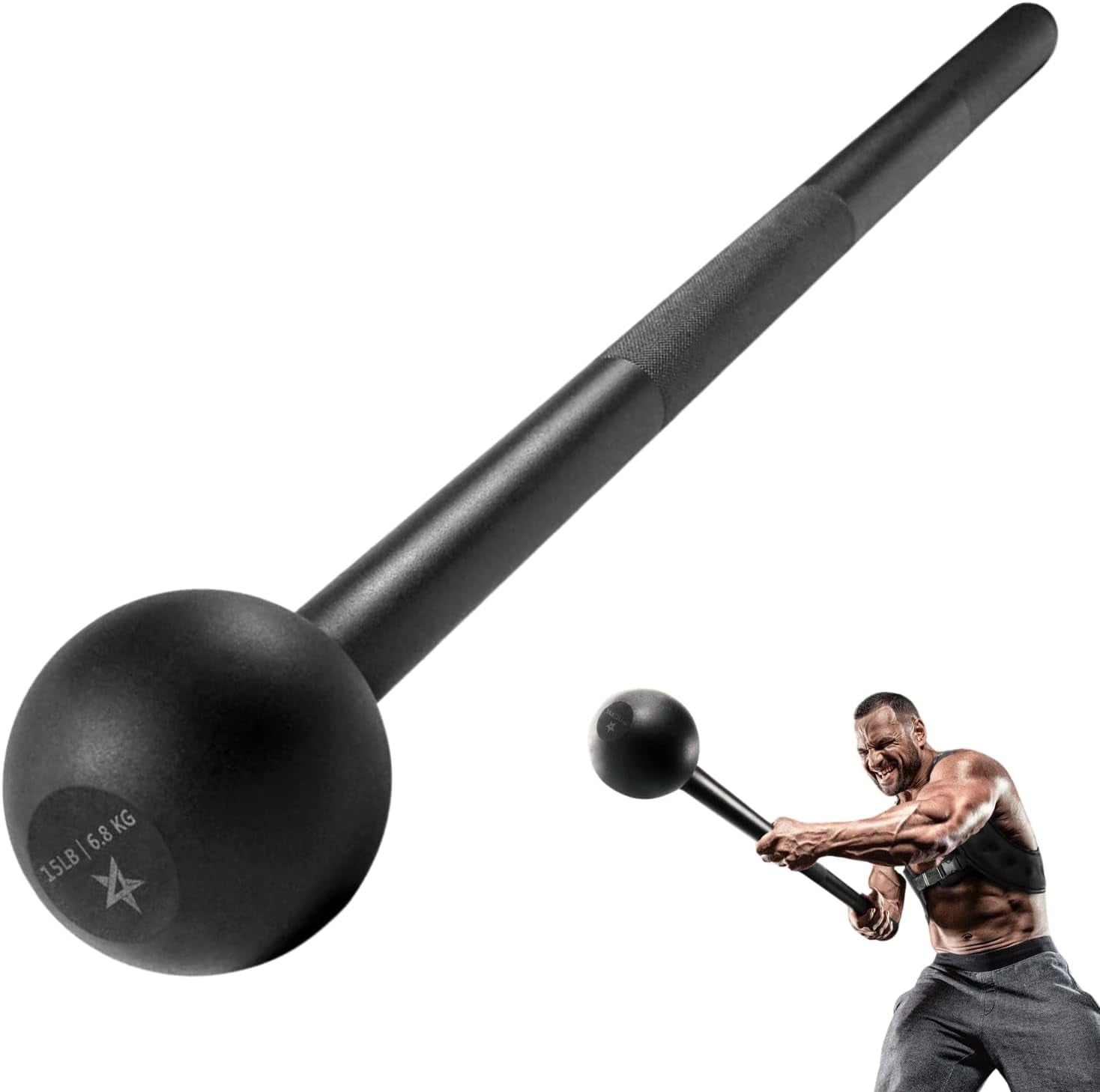 Steel Mace Bell - Versatile Strength Training for Full Body Workouts, Ideal for Muscles, Shoulders, Grips & Forearms - Available in 5 to 30 LB for Men & Women