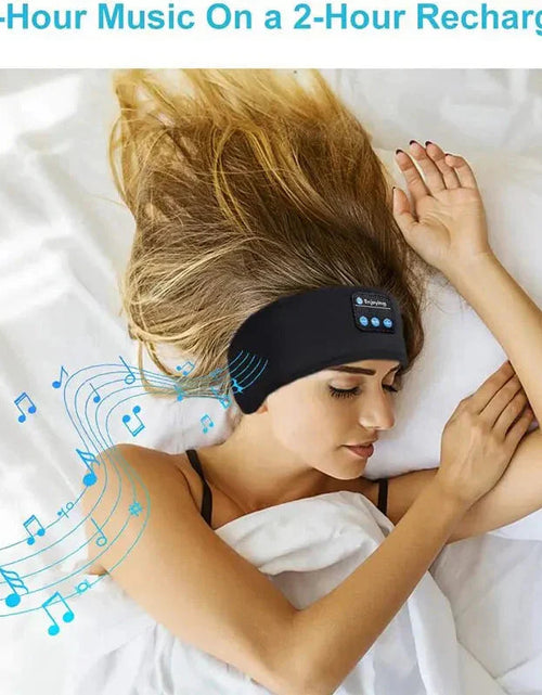 Load image into Gallery viewer, Bluetooth Sleep Headband – Wireless Headphones, Built-In Speakers, Comfortable Fabric, 10-Hour Battery Life
