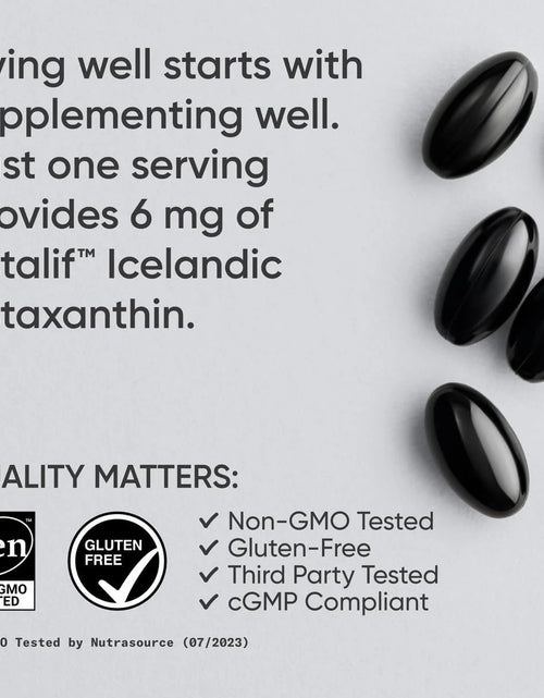Load image into Gallery viewer, Sports Research Triple Strength Astaxanthin Supplement (6Mg) with Organic Coconut Oil for Antioxidant Activity, Skin &amp; Eye Health Support - Non-Gmo Verified &amp; Gluten Free - 120 Softgels
