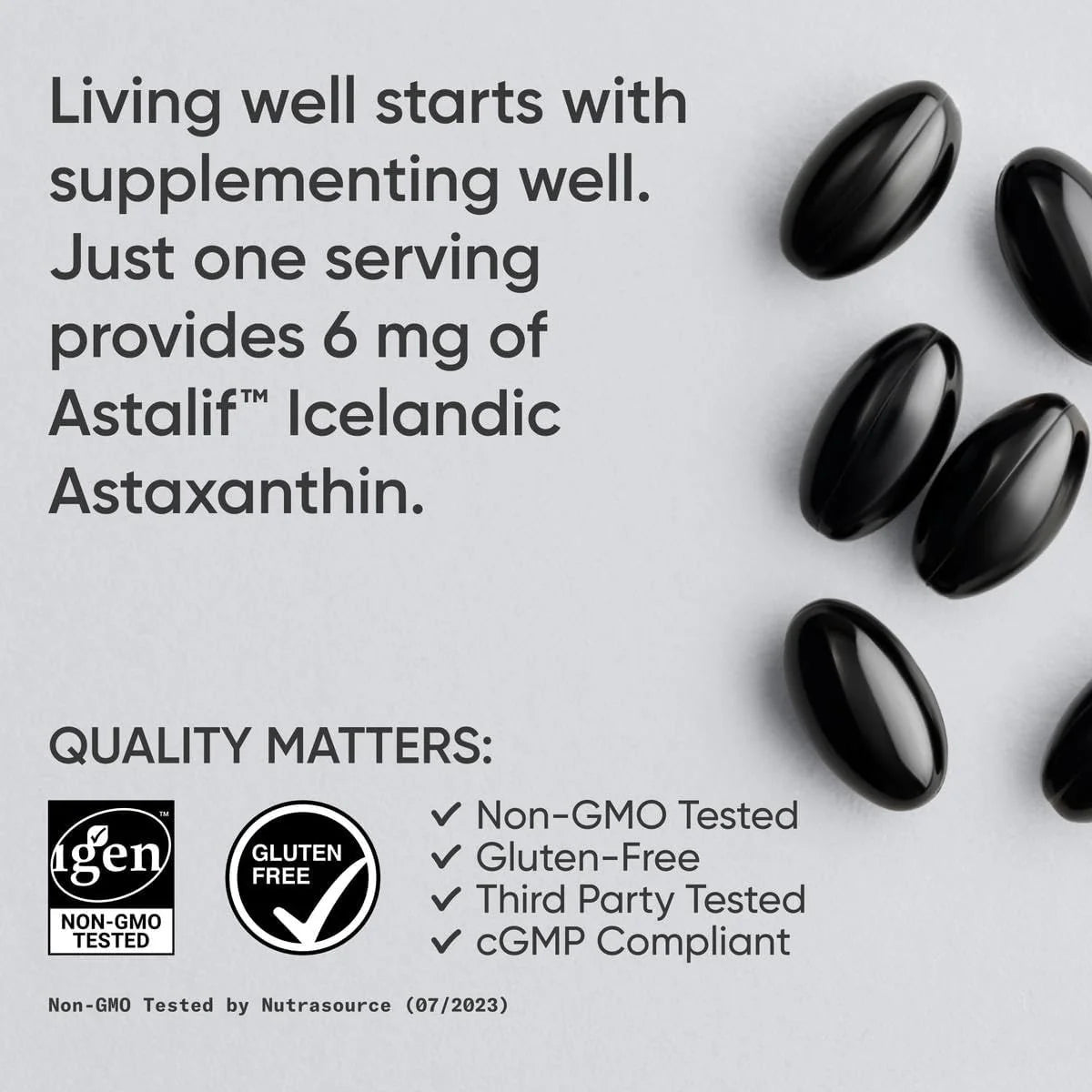 Sports Research Triple Strength Astaxanthin Supplement (6Mg) with Organic Coconut Oil for Antioxidant Activity, Skin & Eye Health Support - Non-Gmo Verified & Gluten Free - 120 Softgels