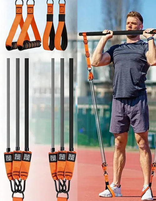 Load image into Gallery viewer, Pilates Bar Kit with Resistance Bands, Multifunctional Pilates Bar for Women &amp; Men with Heavy-Duty Metal Adjustment Buckle, Pilates Home Equipment for Full Bodyworkouts
