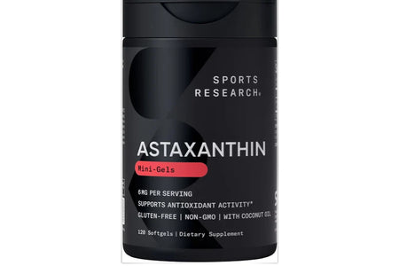 Sports Research Triple Strength Astaxanthin Supplement (6Mg) with Organic Coconut Oil for Antioxidant Activity, Skin & Eye Health Support - Non-Gmo Verified & Gluten Free - 120 Softgels