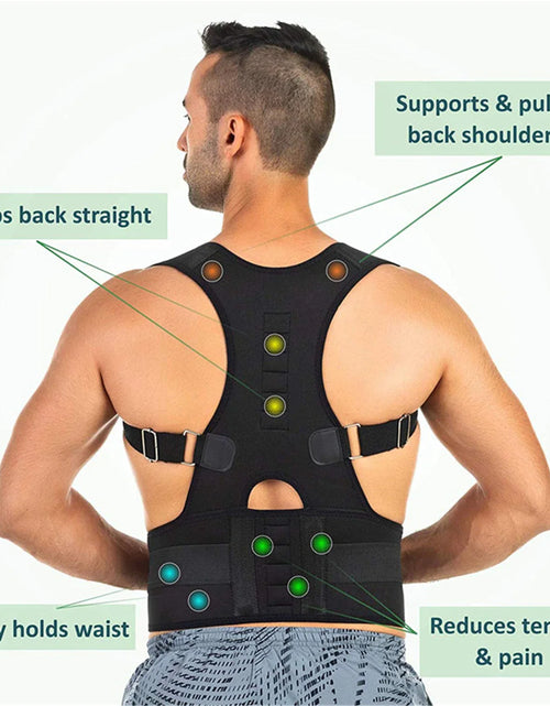 Load image into Gallery viewer, Posture Corrector Support Magnetic Back Shoulder Brace Belt Band for Men Women
