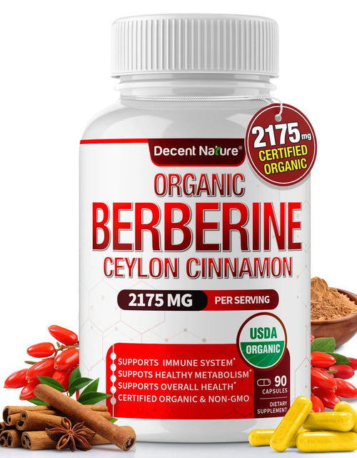 Load image into Gallery viewer, Organic Berberine with Ceylon Cinnamon 2175Mg Berberine Supplement 90 Capsules
