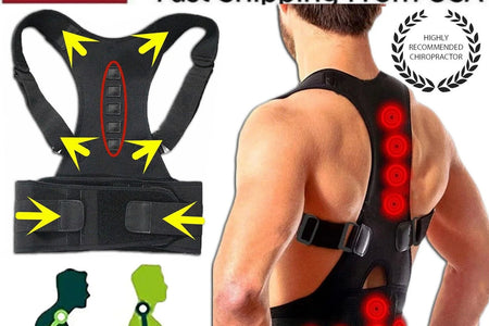 Posture Corrector Support Magnetic Back Shoulder Brace Belt Band for Men Women