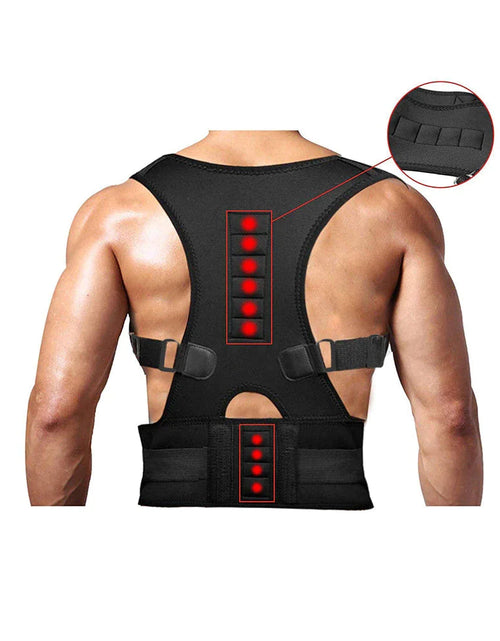 Load image into Gallery viewer, Posture Corrector Support Magnetic Back Shoulder Brace Belt Band for Men Women
