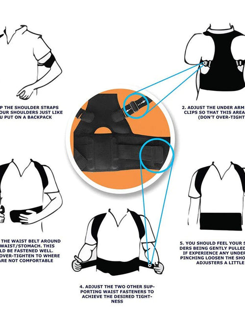 Load image into Gallery viewer, Posture Corrector Support Magnetic Back Shoulder Brace Belt Band for Men Women
