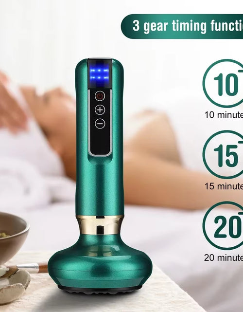 Load image into Gallery viewer, Revitalize Your Body with the Tricolor Electric Massager: Anti-Cellulite Vacuum Suction Cup &amp; Infrared Heat Scraping Therapy for Slimming and Wellness

