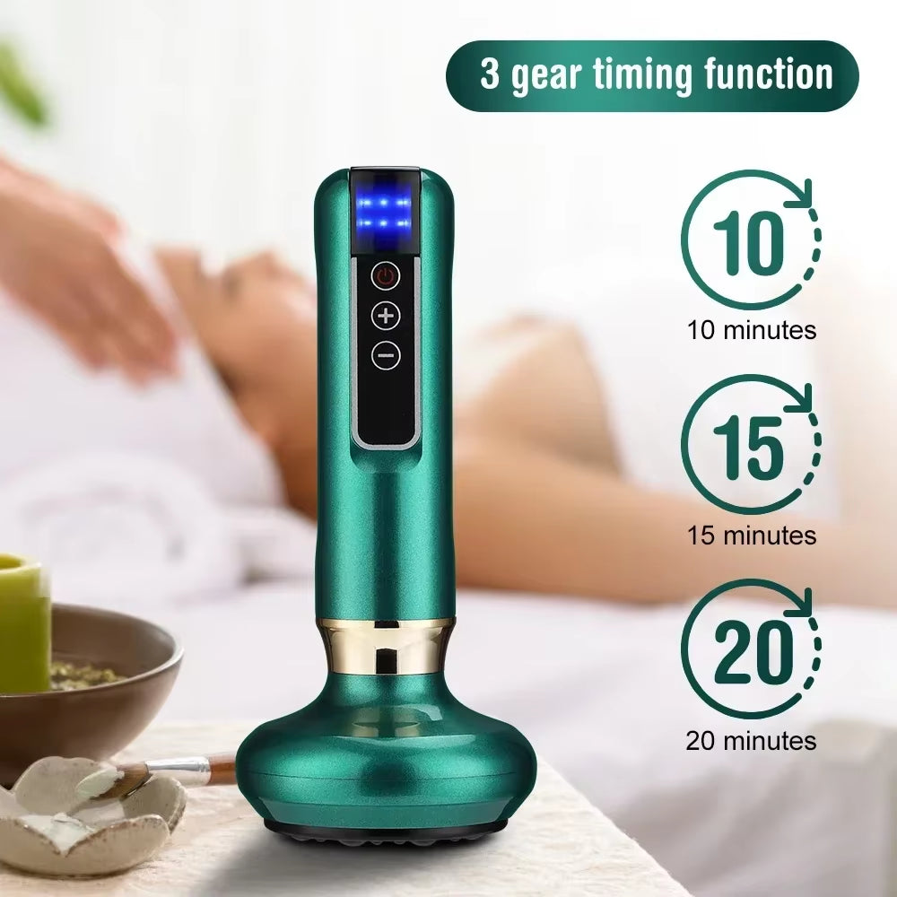 Revitalize Your Body with the Tricolor Electric Massager: Anti-Cellulite Vacuum Suction Cup & Infrared Heat Scraping Therapy for Slimming and Wellness
