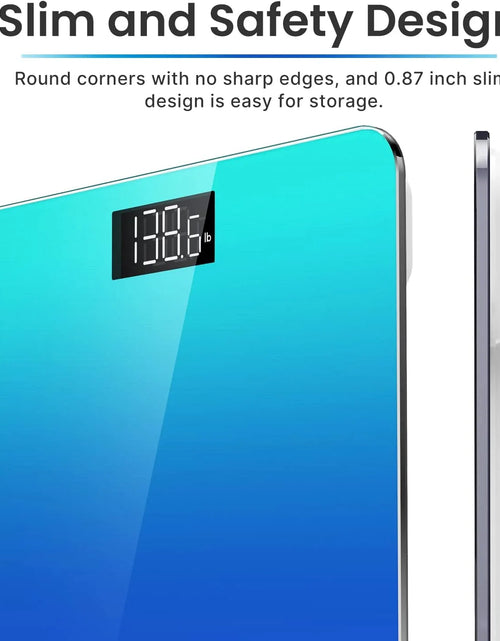 Load image into Gallery viewer, Highly Accurate Digital Body Weight Scale, 400 Lb, Gradient-Blue
