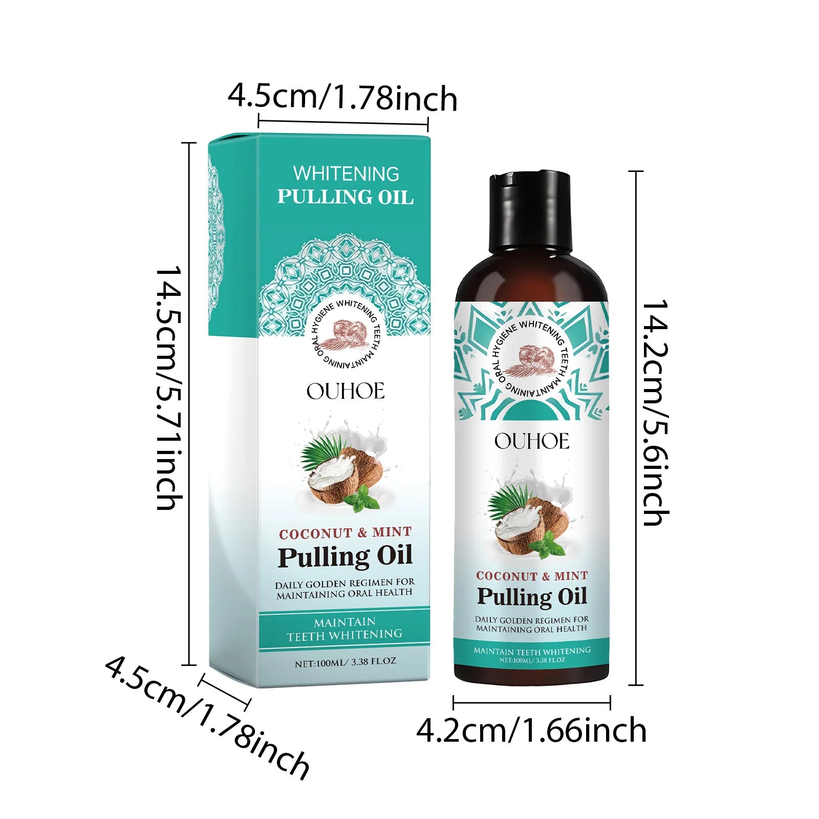 Coconut Oil Mouthwash for Fresh Breath, Odor Elimination, and Stain Removal - Ultimate Dental Care Solution