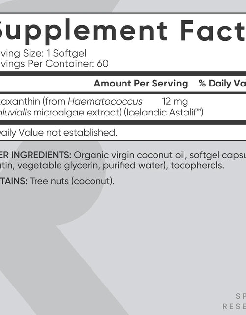 Load image into Gallery viewer, Sports Research Triple Strength Astaxanthin 12Mg with Organic Coconut Oil - Antioxidant Supplement, Non-Gmo Verified &amp; Gluten Free - 60 Softgels
