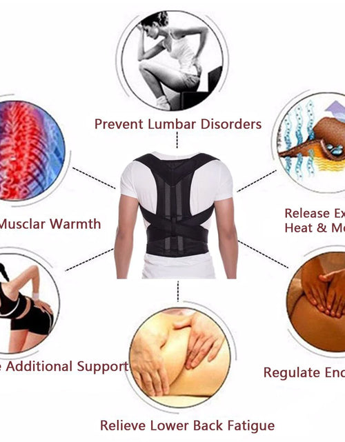 Load image into Gallery viewer, Adjustable Posture Corrector Low Back Support Shoulder Brace Belt for Men Women
