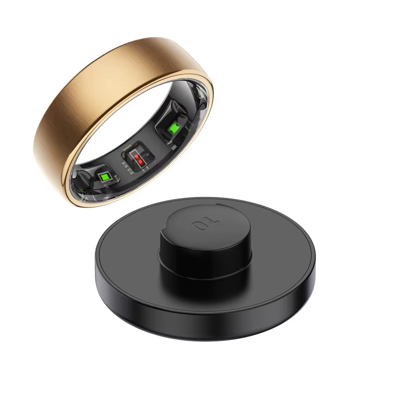 R10 Smart Ring: Wireless Charging Health & Sleep Monitor for Men & Women, Multi-Sport Modes Compatible with Android & iOS