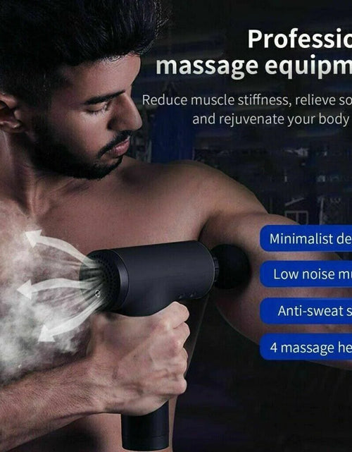 Load image into Gallery viewer, Massage Gun Percussion Massager Deep Tissue Muscle Vibrating Relaxing + 4 Heads
