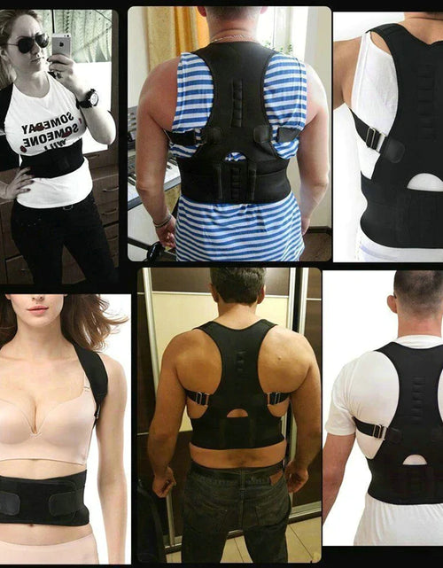 Load image into Gallery viewer, Posture Corrector Support Magnetic Back Shoulder Brace Belt Band for Men Women
