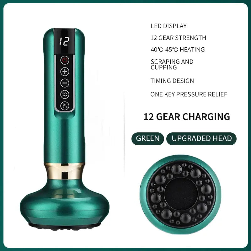 Revitalize Your Body with the Tricolor Electric Massager: Anti-Cellulite Vacuum Suction Cup & Infrared Heat Scraping Therapy for Slimming and Wellness