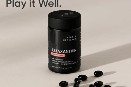 Sports Research Triple Strength Astaxanthin 12Mg with Organic Coconut Oil - Antioxidant Supplement, Non-Gmo Verified & Gluten Free - 60 Softgels