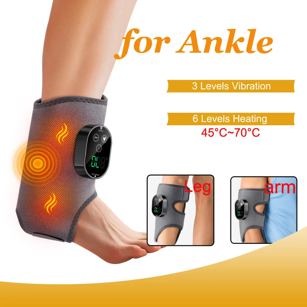 Revitalize Your Feet: Electric Foot & Ankle Massager with 3 Vibration Settings and Soothing Hot Compress