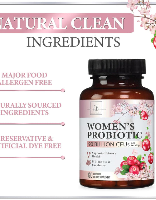 Load image into Gallery viewer, Probiotics for Women Digestive Health Support - 90 Billion CFU Women'S Probiotic, 16 Strains, Cranberry, Vaginal Probiotic with Prebiotics, PH, Immune, Urinary, &amp; Feminine Health Support, 60 Capsules
