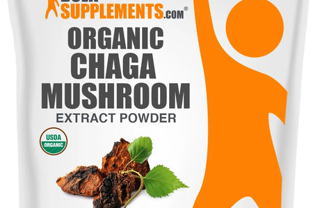 Bulksupplements Chaga Mushroom Extract Powder - Mushroom Supplement - Vegan & Herbal, 1G per Serving, 5Kg (11 Lbs)