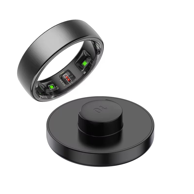 R10 Smart Ring: Wireless Charging Health & Sleep Monitor for Men & Women, Multi-Sport Modes Compatible with Android & iOS