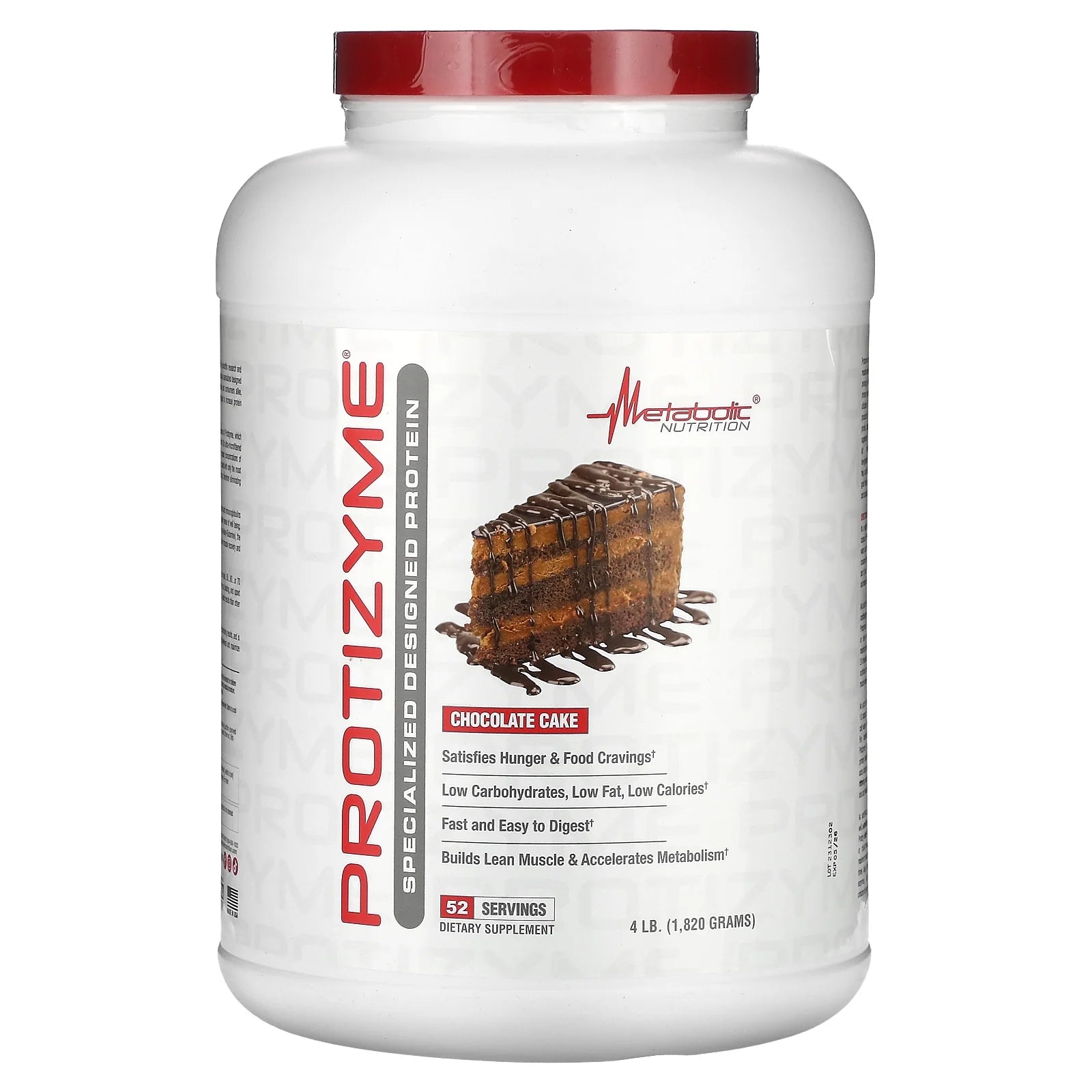 Protizyme, Specialized Designed Protein, Chocolate Cake, 4 Lb (1,820 G)