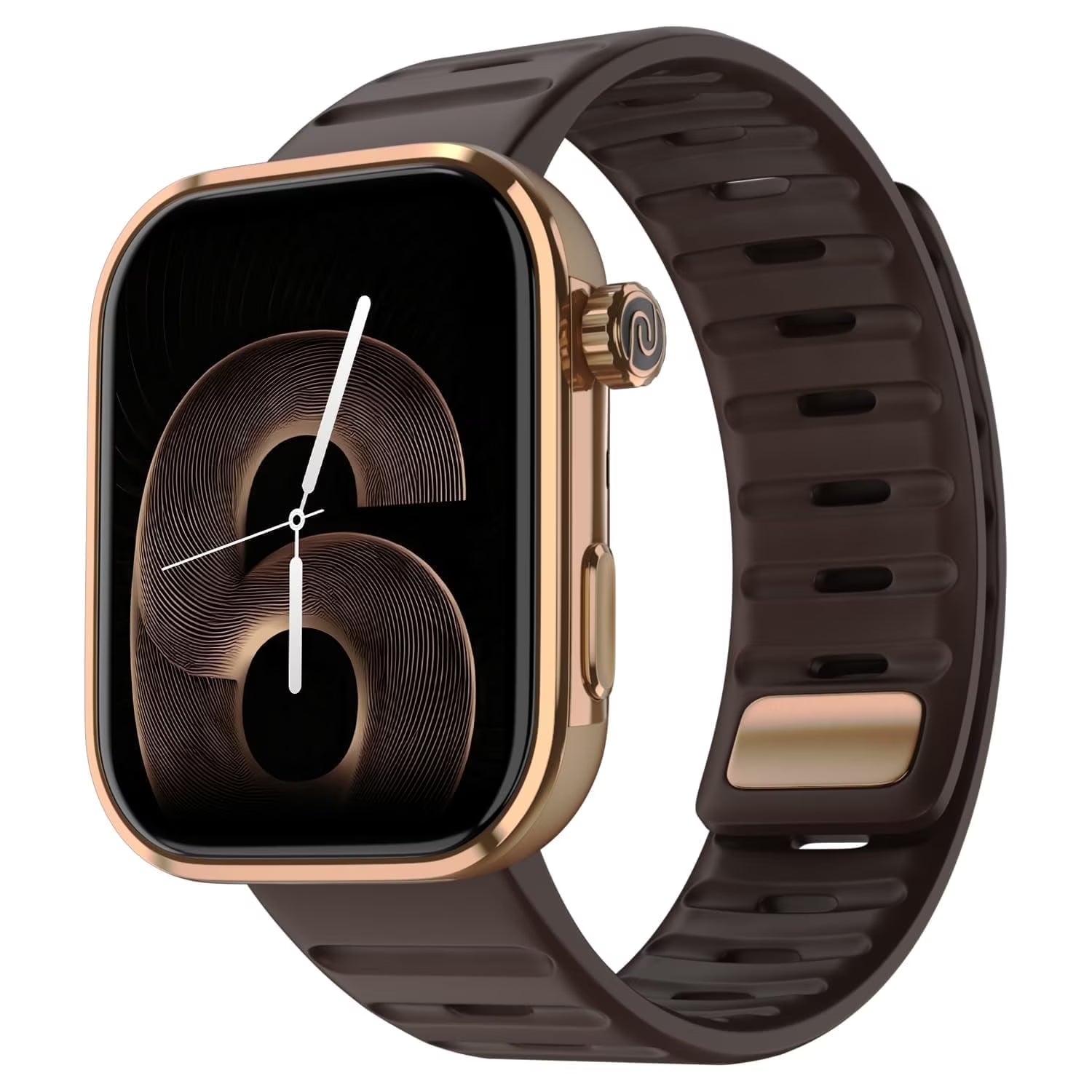 Colorfit Pro 6 Max Smartwatch – 1.96" AMOLED, AI, Stainless Steel, GPS, Swim, 5 ATM, 7-Day Battery, Sports, Fitness & Health (Signature Brown)