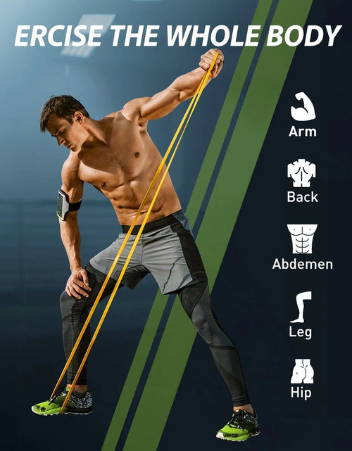 Load image into Gallery viewer, Resistance Bands Set (5Pcs), Exercise Bands with 5 Resistance Levels-Up to 330 Lbs, Pull up Bands for Men &amp; Women, Exercise Workout Bands for Working Out, Body Stretching, Muscle Training
