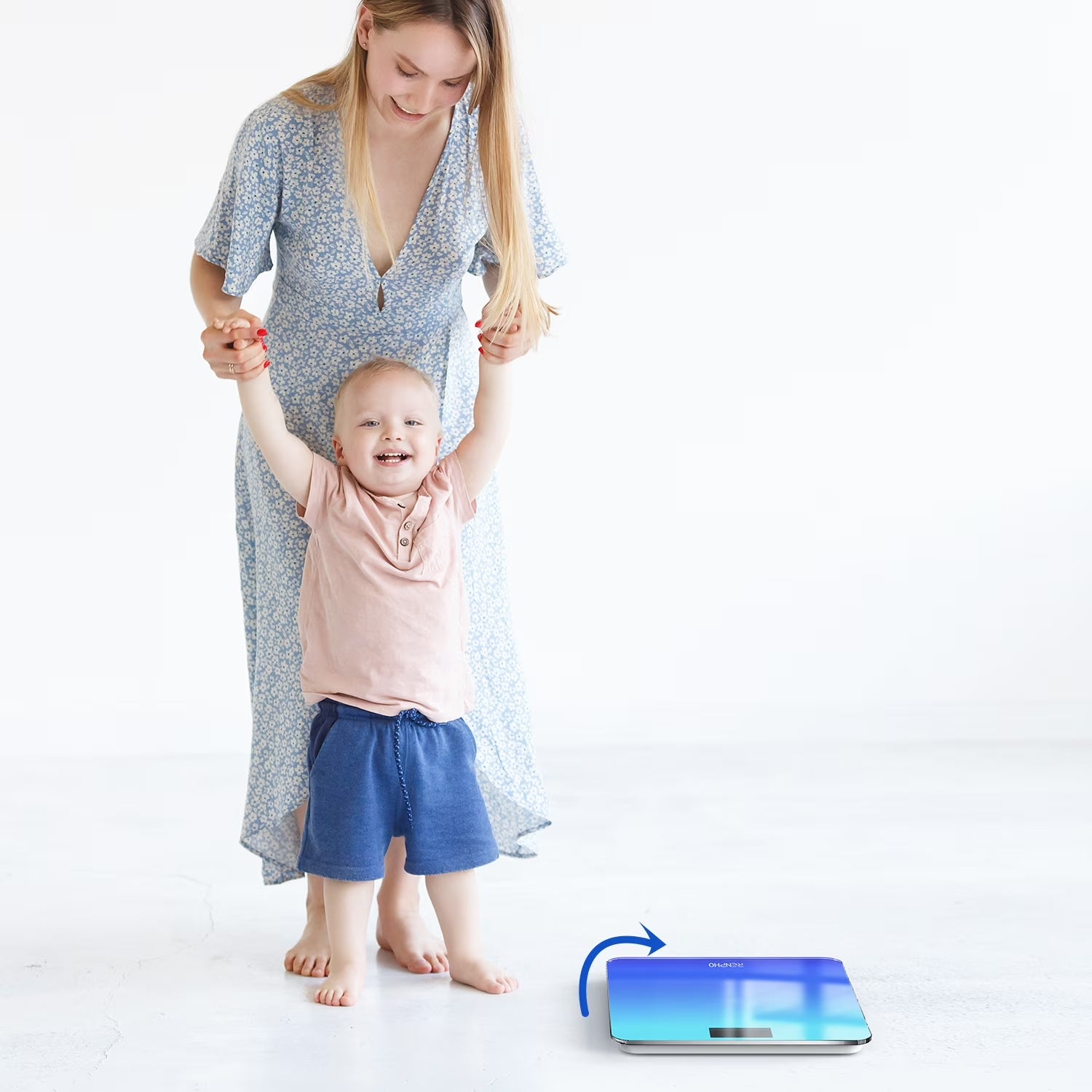 Highly Accurate Digital Body Weight Scale, 400 Lb, Gradient-Blue