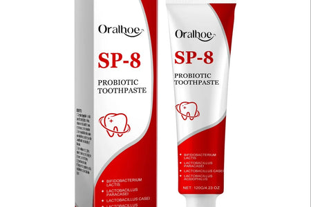 Sp-8 Probiotic Toothpaste - Brightening Mint Formula for Fresh Breath, Deep Cleaning, and Plaque Removal for Whiter Teeth