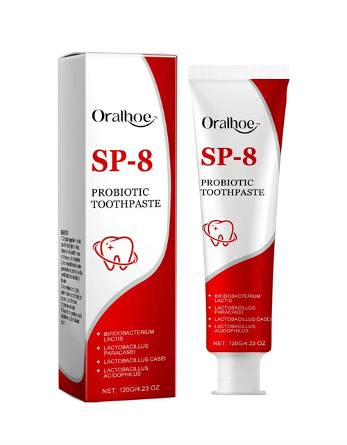 Load image into Gallery viewer, Sp-8 Probiotic Toothpaste - Brightening Mint Formula for Fresh Breath, Deep Cleaning, and Plaque Removal for Whiter Teeth
