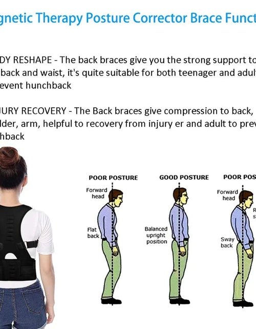 Load image into Gallery viewer, Posture Corrector Support Magnetic Back Shoulder Brace Belt Band for Men Women
