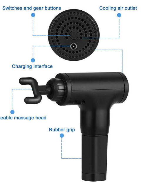 Load image into Gallery viewer, Massage Gun Percussion Massager Deep Tissue Muscle Vibrating Relaxing + 4 Heads
