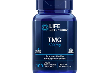Life Extension TMG 500Mg, 100 Liquid Veg Caps - Trimethylglycine (Glycine Betaine) Supplement - Gluten Free, Non-Gmo, Vegetarian