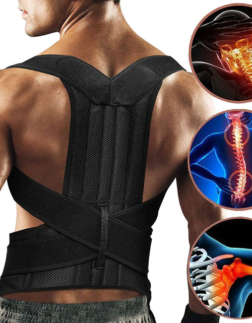Load image into Gallery viewer, Adjustable Posture Corrector Low Back Support Shoulder Brace Belt for Men Women
