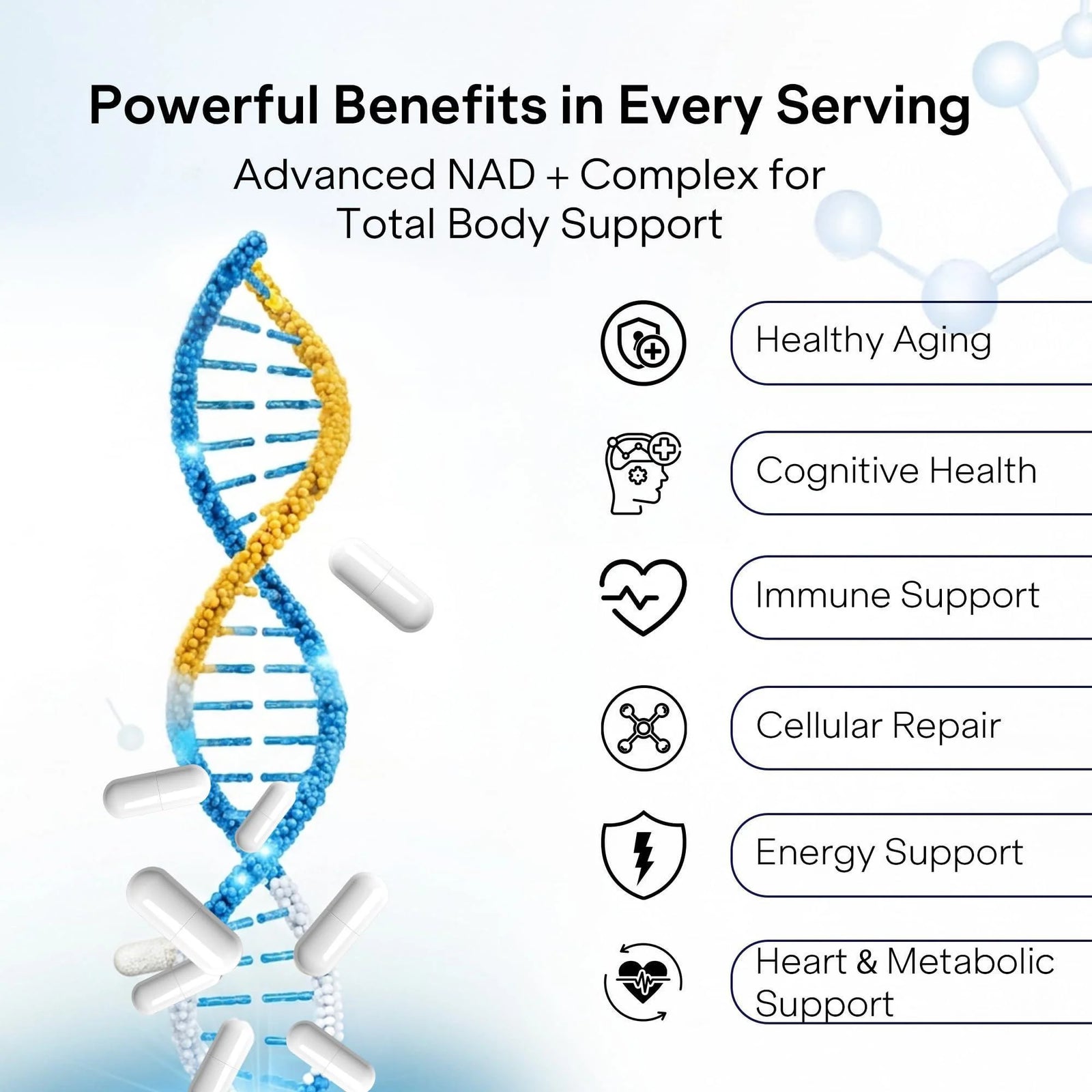 NAD Capsules Resveratrol Liposomal Nicotinamide Riboside Quercetin Vitamin B3 NAD Supplement for Women and Men anti Aging Boost Focus and Energy Cell Regeneration Supplement 120 Capsules