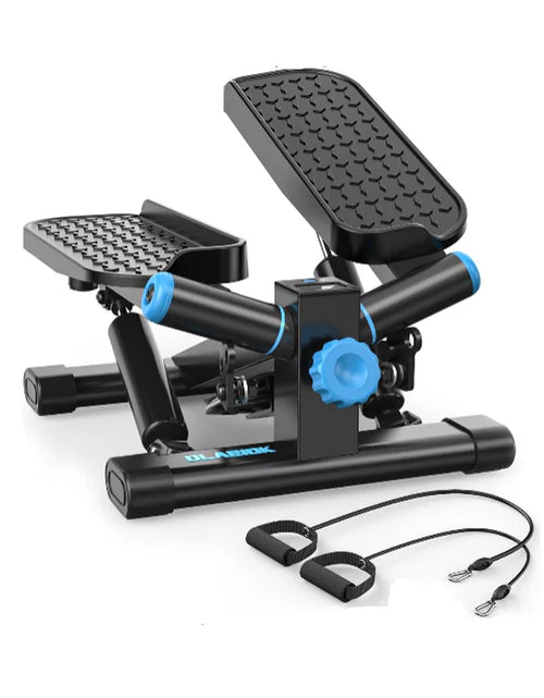 Load image into Gallery viewer, Steppers for Exercise at Home, Twist Stepper with 350LBS Loading Capacity, Mini Stepper with Resistance Bands, Hydraulic Fitness Stair Stepper for Home with LCD Monitor
