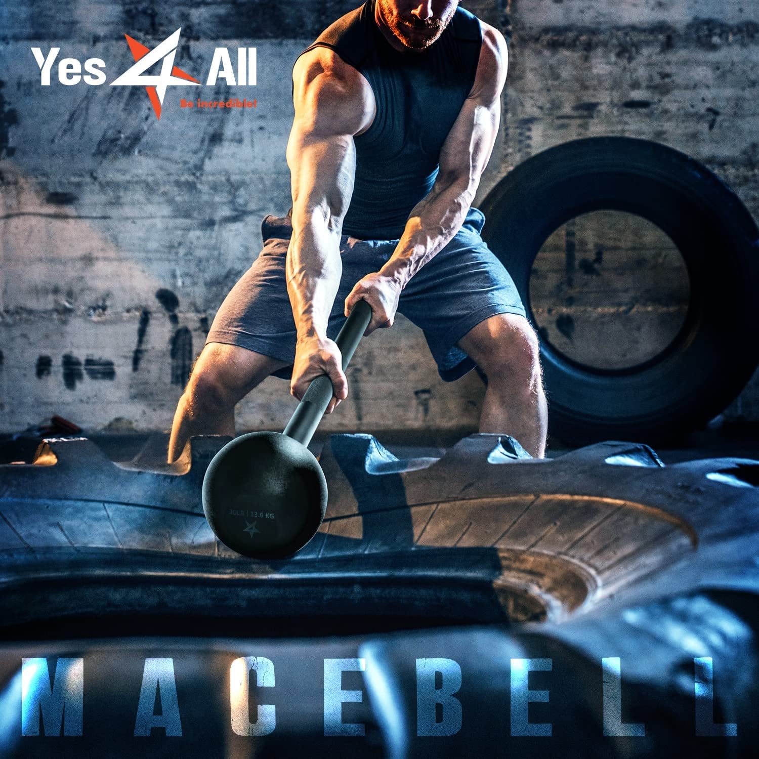 Steel Mace Bell - Versatile Strength Training for Full Body Workouts, Ideal for Muscles, Shoulders, Grips & Forearms - Available in 5 to 30 LB for Men & Women