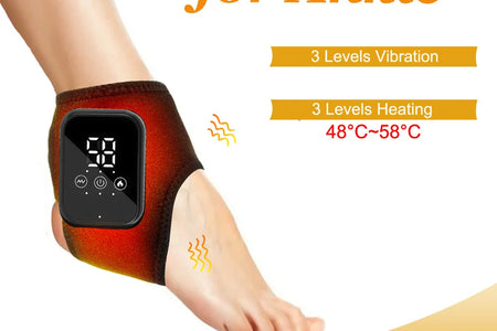 Revitalize Your Feet: Electric Foot & Ankle Massager with 3 Vibration Settings and Soothing Hot Compress