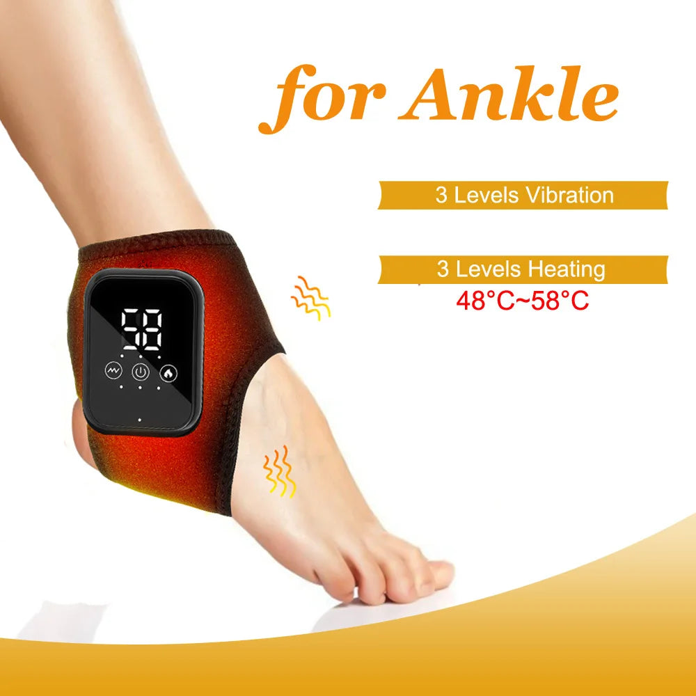 Revitalize Your Feet: Electric Foot & Ankle Massager with 3 Vibration Settings and Soothing Hot Compress