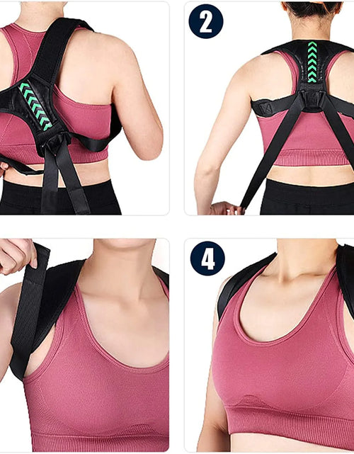 Load image into Gallery viewer, Shoulder Support Adjustable Back Pain Support Posture Corrector Brace Belt Strap

