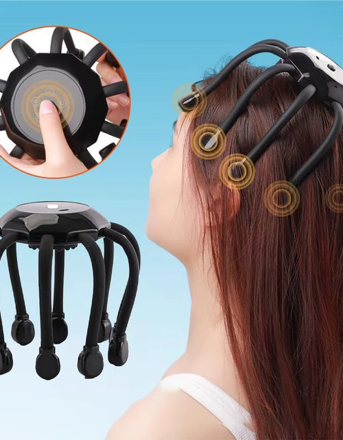 Load image into Gallery viewer, Ultimate 8-Claw Electric Head Massage Machine - 360° Relaxation Octopus Scalp Scratcher for Stress Relief and Health Care

