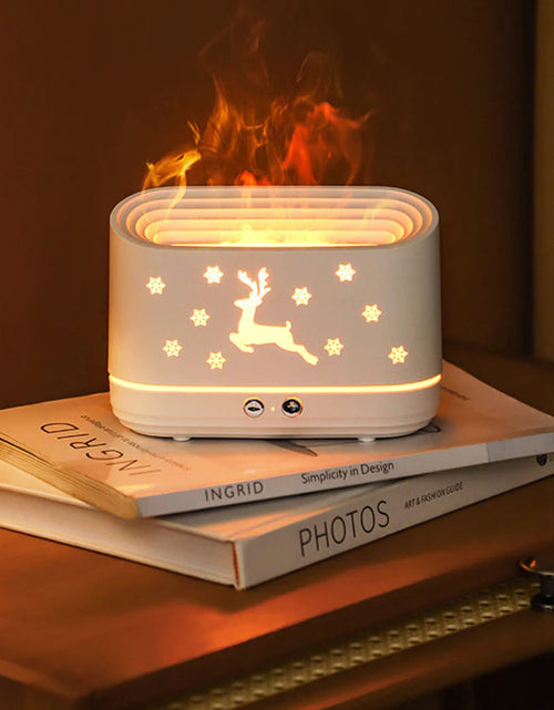 Load image into Gallery viewer, Elk Flame Humidifier Diffuser Mute Household Atmosphere Lamp Christmas Home Decorations
