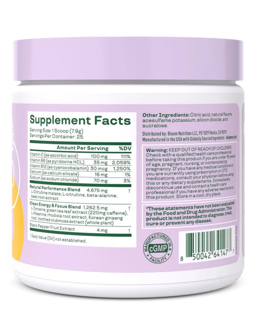 Load image into Gallery viewer, High Energy Pre-Workout, Sour Peach Ring, 25 Servings
